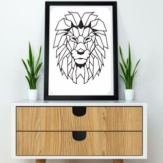 10.lion (2).jpg Lion Wall Sculpture 2D